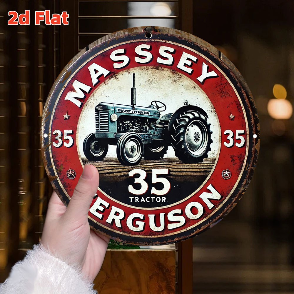 Targa in Metallo Rotonda Retrò - Farming Agriculture Logo recensione e prezzo