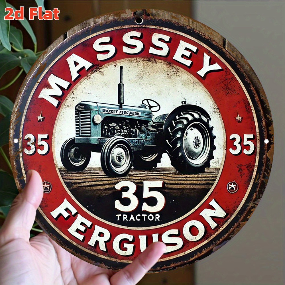 Targa in Metallo Rotonda Retrò - Farming Agriculture Logo recensione e prezzo